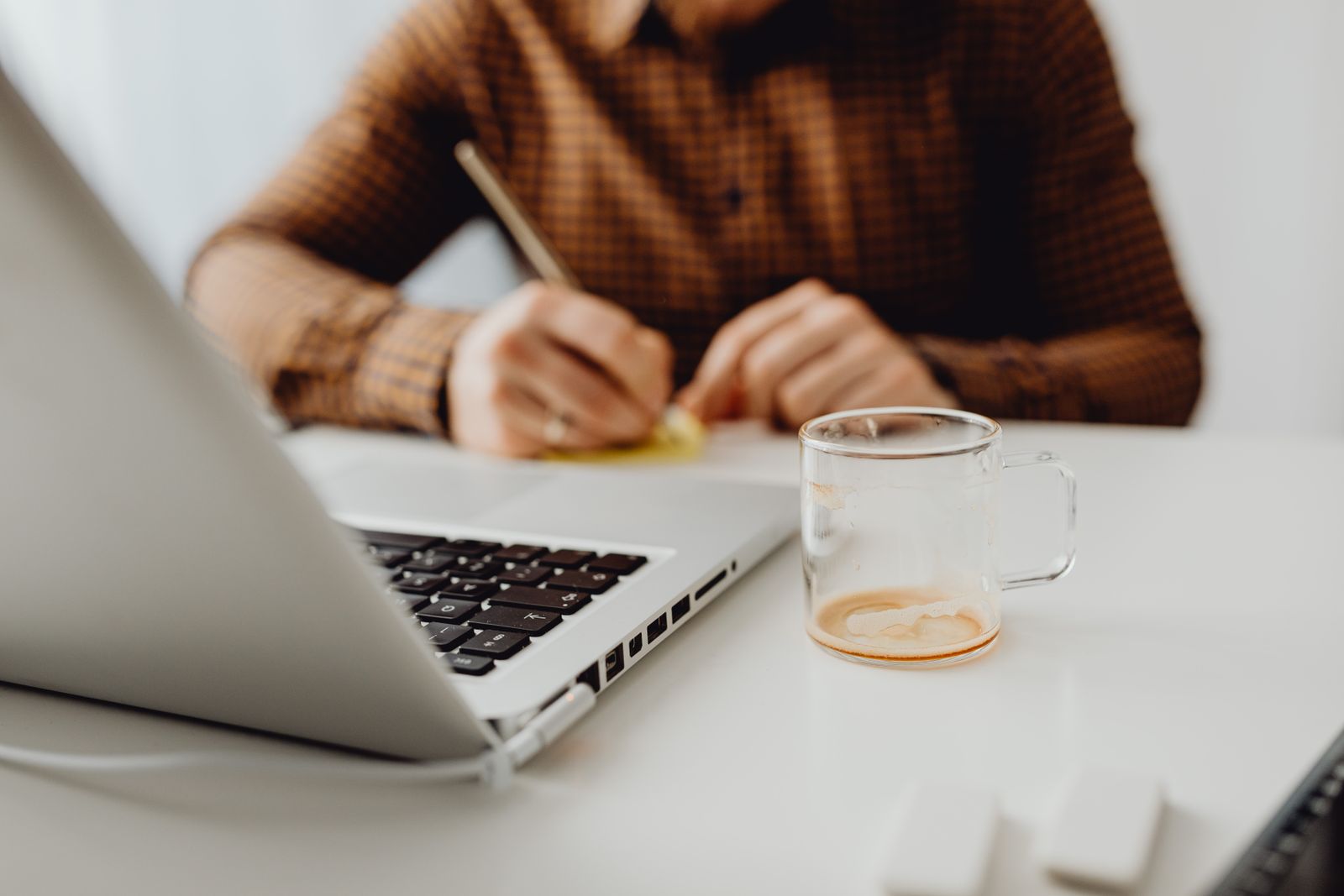 Reading mortgage figures at a desk